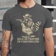 Vintage Raccoon Unisex T-Shirt - Funny Overstimulated Cowboy - Small Adult