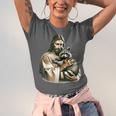 Jesus Hugging Raccoon Unisex T-Shirt - Vintage Distressed Style
