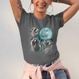 Raccoon Moon Howling | Unisex Jersey T-Shirt - Quirky Night Design