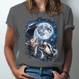 Animal Meme Opossum Raccoon Skunk Moon Howling Unisex T-Shirt