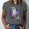 Raccoon Howling At Moon Unisex Jersey T-Shirt - Animal Lover's Dream
