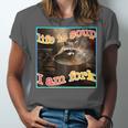 Raccoon Ironic Meme Unisex T-Shirt | Quirky Humor Statement