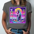 Vaporwave Raccoon Retrowave Synthwave Raccoon Meme Unisex Jersey T-Shirt