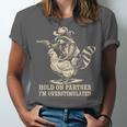 Vintage Raccoon Unisex T-Shirt - Funny Overstimulated Cowboy - Small Adult