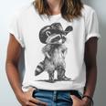 Raccoon Cowboy Unisex T-Shirt - Humorous Graphic Design Tee