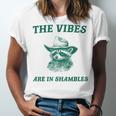 The Vibes Are In Shambles Sarcastic Raccoon Cowboy Unisex Jersey T-Shirt