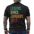 10 Years Old Legend Since January 2015 10Th Birthday Men's T-shirt Back Print