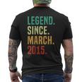 10 Years Old Legend Since March 2015 10Th Birthday Men's T-shirt Back Print