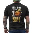 10Th Birthday Boys This Boy Double Digits Ten Year Old Men's T-shirt Back Print
