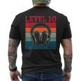 10Th Birthday Boysideo Gamer Level 10 Unlocked Boys T-Shirt mit Rückendruck