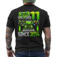 11Th Birthday Boy Time To Level Up 11 Unlocked Video Game Men's T-shirt Back Print