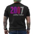 18 Años Chica Chico 2007 Cumpleaños 18 Edition Limitada 2007 Camiseta Hombre Estampado Espalda