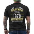 47 Años Cumpleaños Hombre Las Leyendas Nacen Enintage 1978 Camiseta Hombre Estampado Espalda