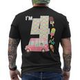 4Th Birthday Crew Ice Cream Truck I'm 4 Bday Ice Cream Party Camiseta Hombre Estampado Espalda