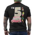 5Th Birthday Crew Ice Cream Truck I'm 5 Bday Ice Cream Party Camiseta Hombre Estampado Espalda