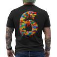 6 Year Old Blocks Building Master Builder 6Th Birthday Boy Men's T-shirt Back Print