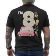 8Th Birthday Crew Ice Cream Truck I'm 8 Bday Ice Cream Party Camiseta Hombre Estampado Espalda