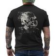 American Football Helmet Linemen T-Shirt mit Rückendruck