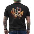 Arte De Pollo Arte Colorido De La Familia Del Pollo Loco Camiseta Hombre Estampado Espalda