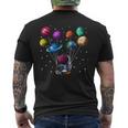 Astronauta Globos Planetasentilador Sistema Solar Camiseta Hombre Estampado Espalda