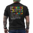 Autism Awareness 5 Things You Should Know About My Son Men's T-shirt Back Print
