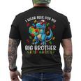 Autism Awareness I Wear Blue For My Big Brother Dinosaur Men's T-shirt Back Print Autism Awareness I Wear Blue For My Big Brother Dinosaur Men's T-shirt Back Print