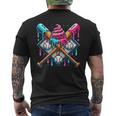 Baseball Drip For Boys Ice Cream Drip Youth Boys Baseball Men's Back Print T-Shirt