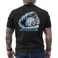 Baseball Drip Ice Cream Sprinkles Baseball Glove Men's T-shirt Back Print