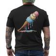 Baseball Ice Cream Watercolor Lover Ice Cream Cone Boy Youth Men's T-shirt Back Print