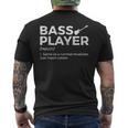 Bass Player Definition Bassist For Musicians T-Shirt mit Rückendruck