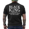 Best African King For Dad Afrocentric Chess Lover Men's T-shirt Back Print