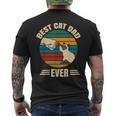 Best Cat Dad Ever With Siamese Cat Cute Men's T-shirt Back Print