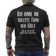 Beste Ehefrau Lustig Spruch Eheerheiratet Partner T-Shirt mit Rückendruck