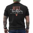 Beste Tochter Der Welt Heart T-Shirt mit Rückendruck