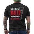 Bin Maler Weil Ich's Kann Lackier Craftsman Painter T-Shirt mit Rückendruck