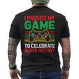 Black History Month Gamer African American Pride Boys Men Men's T-shirt Back Print