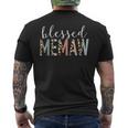 Blessed Memaw Cute Leopard Print Men's T-shirt Back Print