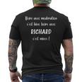 Boire Avec Modération C'est Bien Avec Richard C'est Mieux T-shirt imprimé au dos