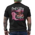 Boots & Bling Its A Cowgirl Thing Pink Black Cowgirl Melanin Men's T-shirt Back Print