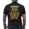 Born In February 1975 Vintage February 1975 Birthday Men's T-shirt Back Print