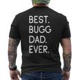 Boston Terrier Pug Mix Best Bugg Dad Ever Men's T-shirt Back Print