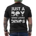 Boy Who Loves Dinos Letras Divertidas Con Diseño De Dinosaur Camiseta Hombre Estampado Espalda