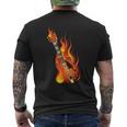 Brennede Rock Guitar Heavy Metal Music T-Shirt mit Rückendruck