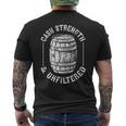 Cask Strength And Unfiltered Bourbon Whiskey Lover Dad Papa Men's Back Print T-Shirt