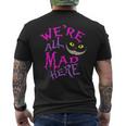 Cat With Mysterious Smile We're All Mad Here Wonderland Men's T-shirt Back Print