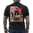 Cat Ramen Kawaii Cat Graphic Anime Valentines Day Men's T-shirt Back Print
