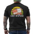 Chat M'épuise Chat Mignon Humour Chat Drôle T-shirt imprimé au dos