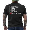 Coffee Tea Soda Just Injera Malawah Canjeelo Flatbread Men's Back Print T-Shirt