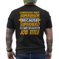 COMPRESSED YEAST SUPERVISOR Humor Men's Back Print T-Shirt
