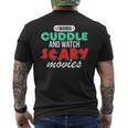 Con Texto I Wanna Cuddle And Watch Scary Movies Love Horror Camiseta Hombre Estampado Espalda
